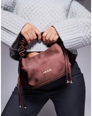 River Island – beuteltasche aus satin - Grau