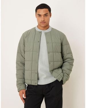ARKET Veste matelassée avec fermeture éclair - sauge - Vert