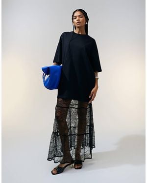 ASOS Longline Heavyweight Oversized T-Shirt - Blue
