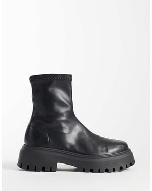 ASOS Autumn Chunky Sock Ankle Boots - Black