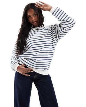 Daisy Street Oversized Sweatshirt - Blue