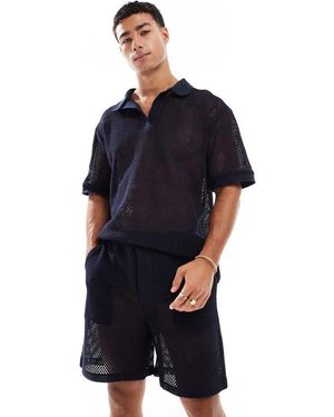 Sol Beach Knit Beach Shorts - Blue