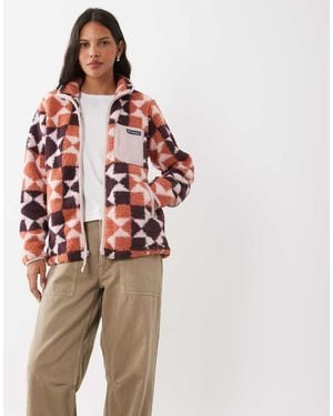 Columbia West Bend Print Full Zip Fleece - Red
