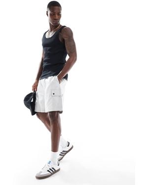 Jack & Jones Loose Fit Drawstring Cargo Shorts - White