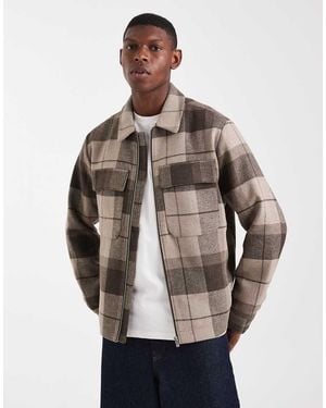Jack & Jones Wool Harrington Jacket - Grey