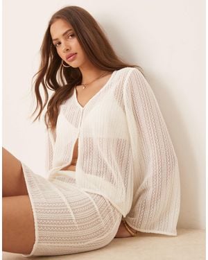 esmé studios Esmee Exclusive Crochet Beach Top - Natural