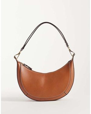 Mango Faux Leather Cross Body Bag - White