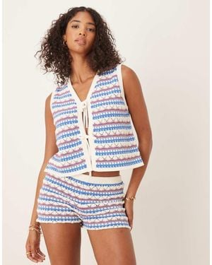 ASOS Knitted Micro Shorts - Blue