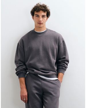 ASOS Oversized Acid Wash Sweatshirt - Gray