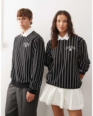 Champion Uniseks Polo Met Krijtstreep - Zwart