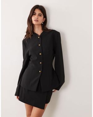 ASOS Taillierte jacke im drummer-stil - Schwarz