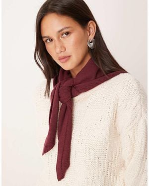 ASOS Knitted Triangle Scarf - Red