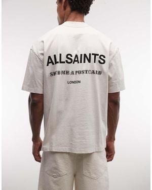 AllSaints Dreamer Short Sleeve Logo T-Shirt - Grey