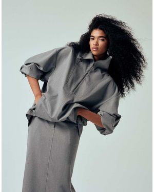 ASOS Tailored Funnel Neck Jacket - Grey