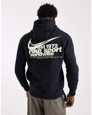 Nike Club Sport Back Print Graphic Hoodie - Blue