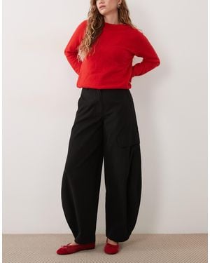 ASOS Tailored Barrel Trouser With Popper Hem