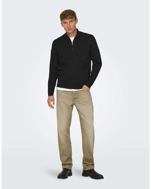Only & Sons Regular-Fit Jeans - Zwart