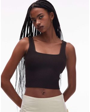 & Other Stories – cropped tanktop - Braun