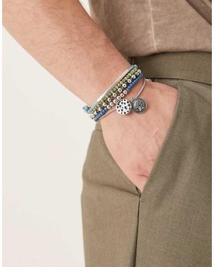 ASOS Festival Cord And Beaded 5 Pack Bracelets - Natural