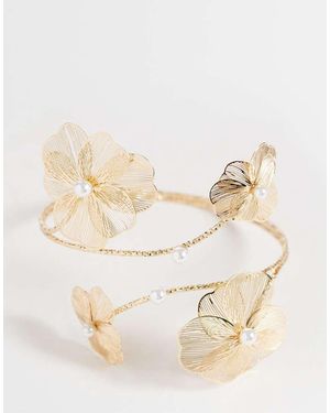 Accessorize Armband Met Filigraan Bloemmotief - Naturel