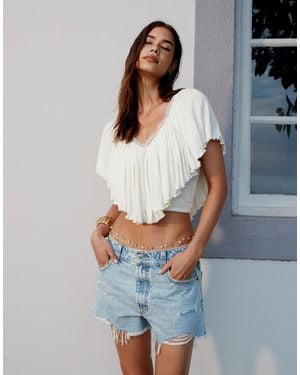 ASOS Denim A Line Short - Blue