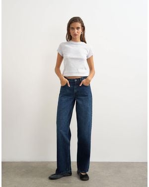 TOPSHOP Cinch Low Rise Relaxed Jeans - Blue