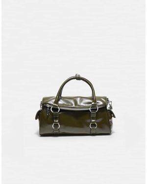 Stradivarius Borsa Bowling Con Zip - Verde