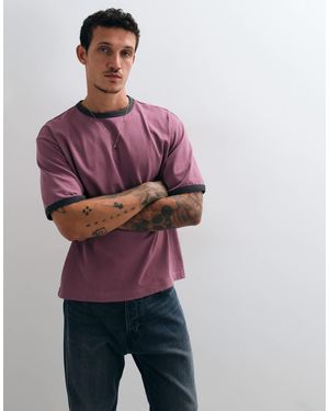 ASOS Boxy relaxed ringer-t-shirt - Lila