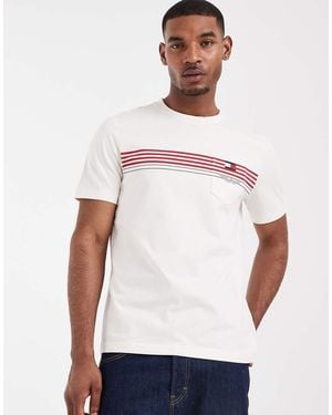Tommy Hilfiger Chest Stripe Regular Fit T-shirt - White