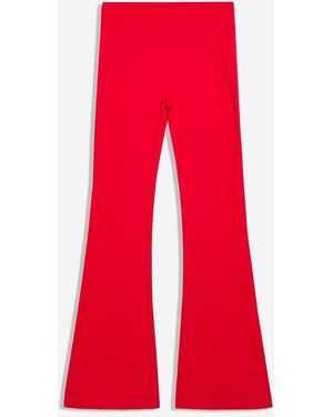 Bershka Fla Technical Fabric Trousers - Red