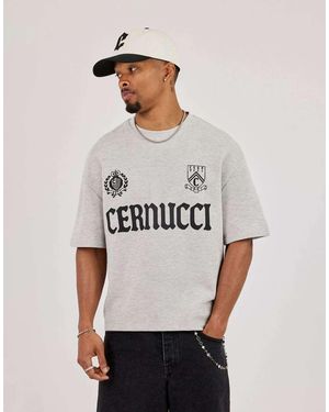 CERNUCCI Boxy Waffle Print T-Shirt - White