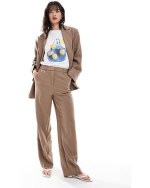 Vero Moda Tailored Herringbone Wide Leg Co-Ord Trousers - Multicolour