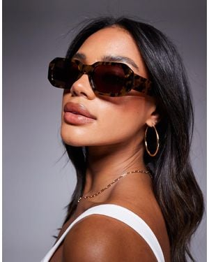 Quay Quay – hyped up – rechteckige sonnenbrille - Braun