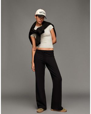 Bershka Pantalon en jersey duveteux - Gris