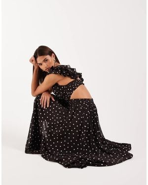 Forever New Ruffle Shoulder Midaxi Dress - Multicolour