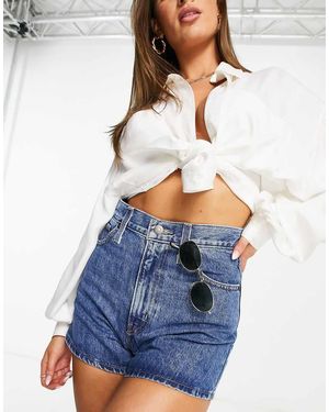 Levi's High Waisted Mom Shorts - Blue