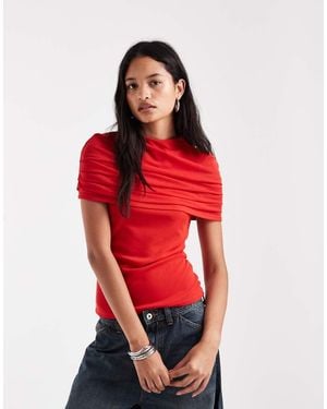 Vero Moda Cape Detail Top - Red