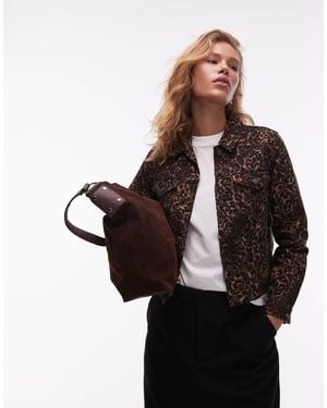 Levi's Original – trucker-jeansjacke mit leopardenmuster - Schwarz