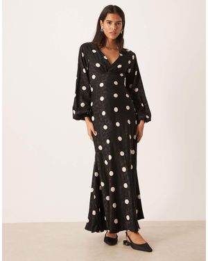 Glamorous – maxikleid aus jacquard - Schwarz