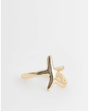 ASOS Ring With Mini Starfish Design - White