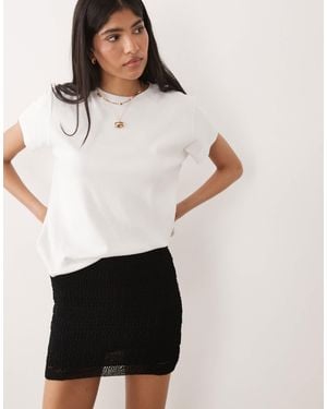 Mango Teen Knitted Mini Skirt - White
