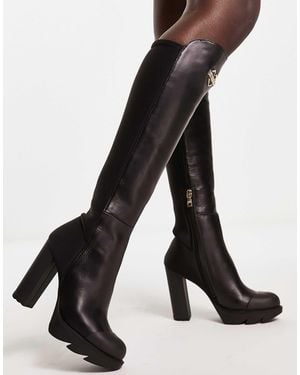 Love Moschino High Heeled Knee Boots - Black