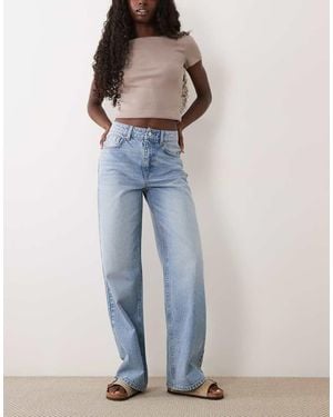 ASOS Straight Wide Leg Jeans - Blue