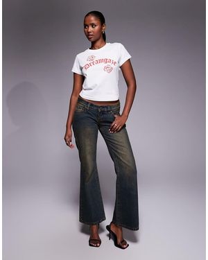 Abrand Jeans Dreamgaze Short Sleeve Baby Tee - Grey