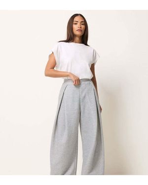 PixieGirl Petite Pleated Wrap Trousers - White