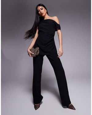 Forever New Asymmetric Ruched Jumpsuit - Blue