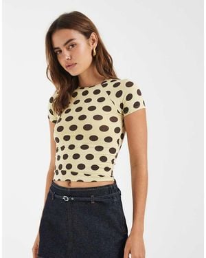 Motel Agneta Big Dot Tee - Blue