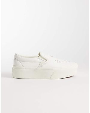Vans Classic Stackform Slip-On Con Tachuelas En Blanco Roto - Neutro