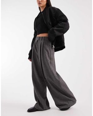 ASOS Pantalones De Sastre A De Pernera Ancha Con Detalle De Pinzas De - Negro