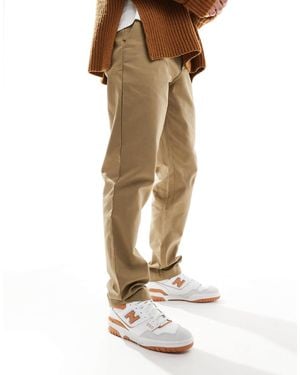 Farah Norwood - pantalon chino style workwear coupe classique en velours côtelé - beige - Métallisé